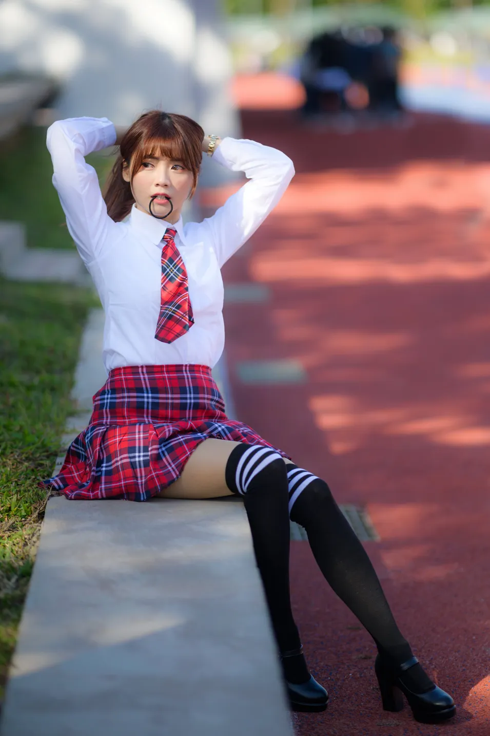 [Mzsock] NO.233 Student uniform high heels street photography#[105P]-82