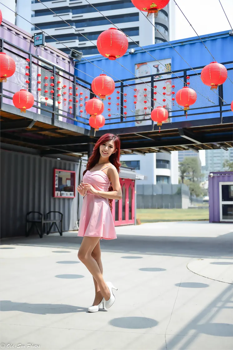 [Mzsock] NO.155 Gao Xuan pink dress, short skirt, stockings, high heels and beautiful legs street photography#[82P]-7